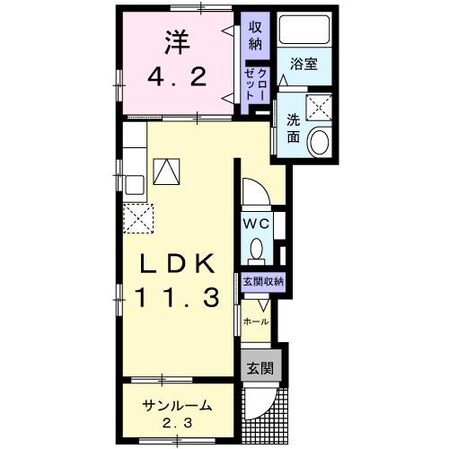 松橋駅 徒歩9分 1階の物件間取画像